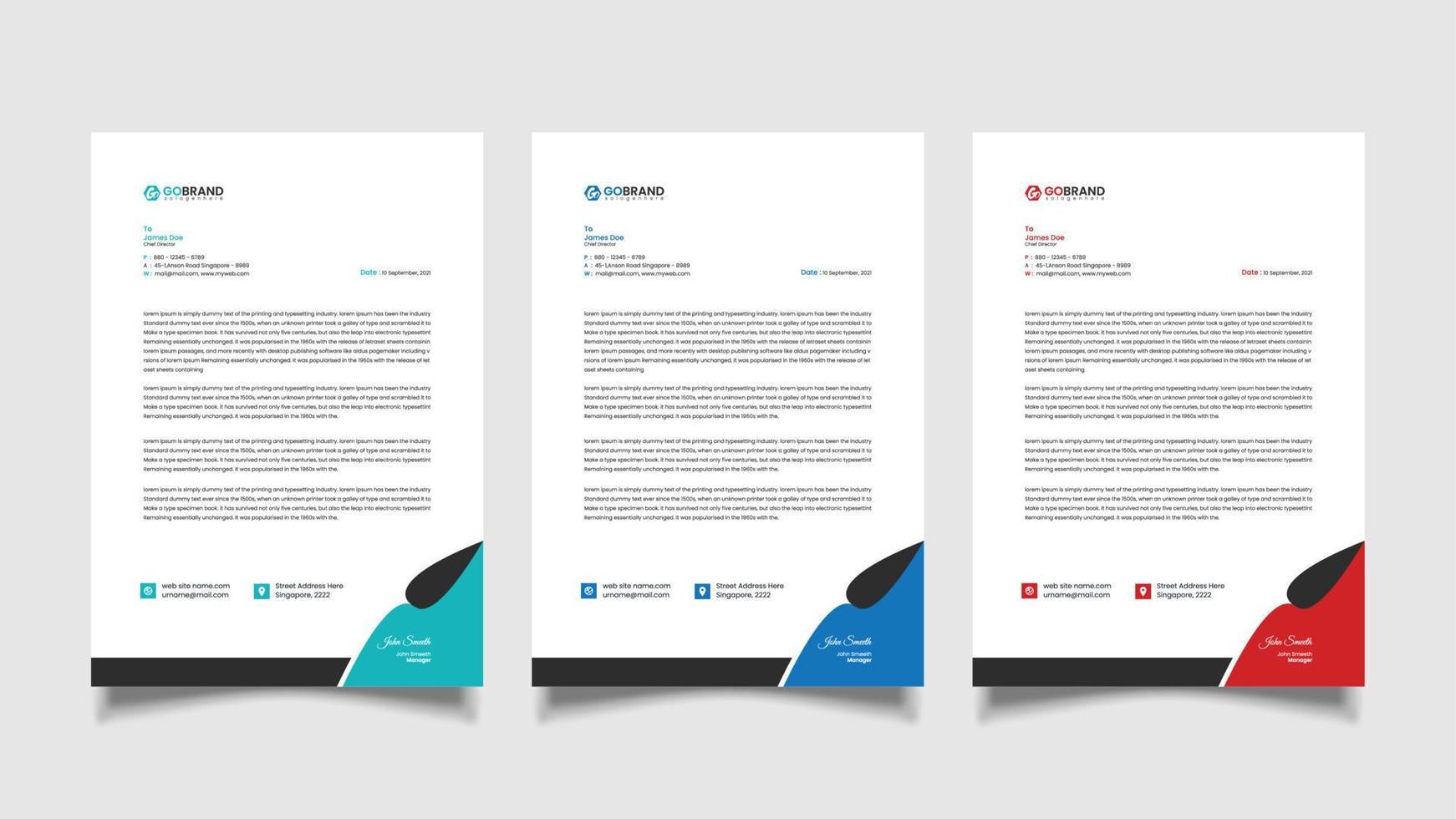 Professional Letterhead Template vector