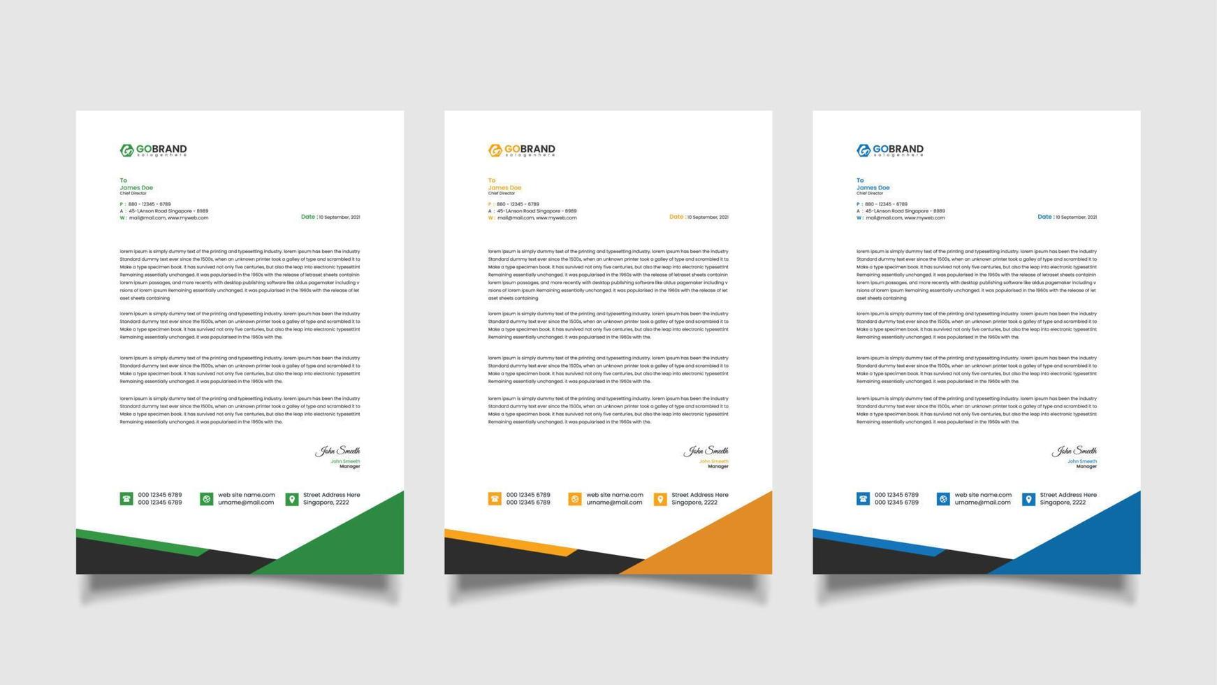Letterhead Template Design vector