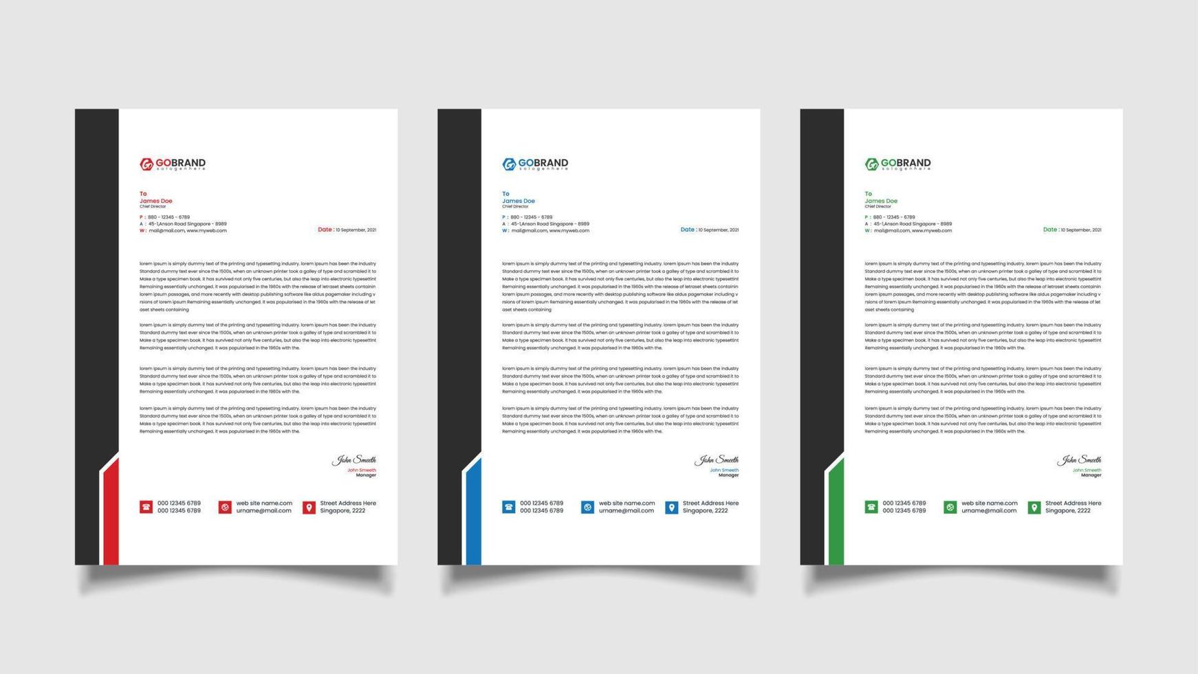 Professional Letterhead Template vector