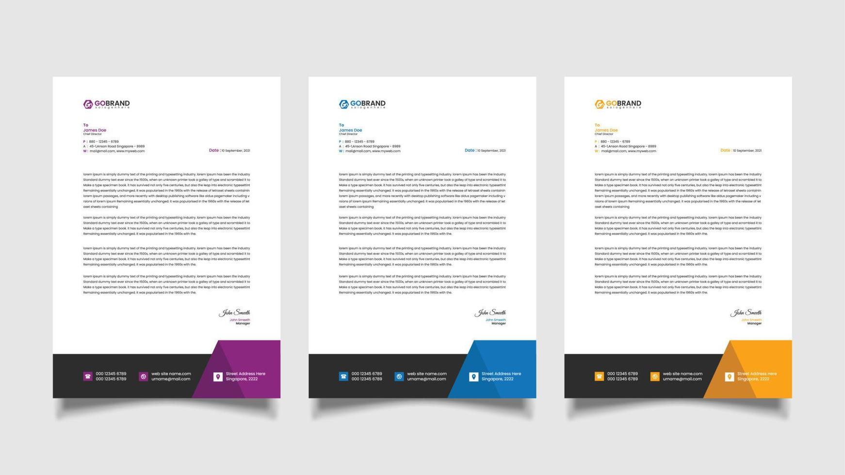 Professional Letterhead Template vector