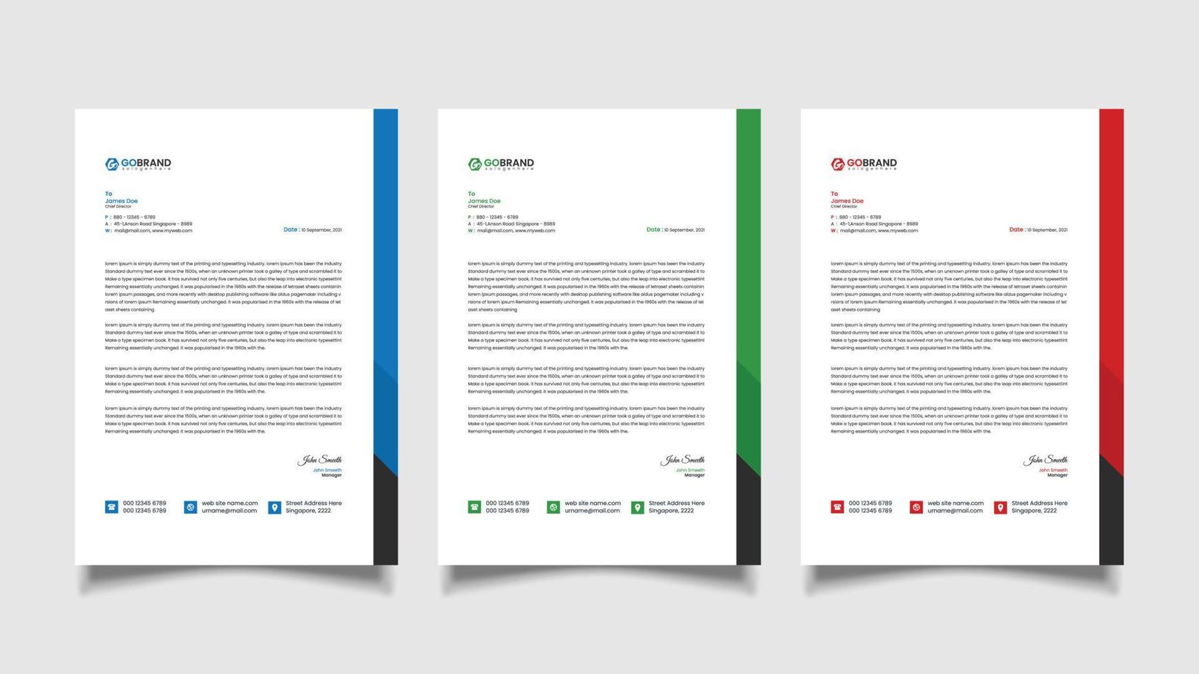 Modern Professional Letterhead Template vector