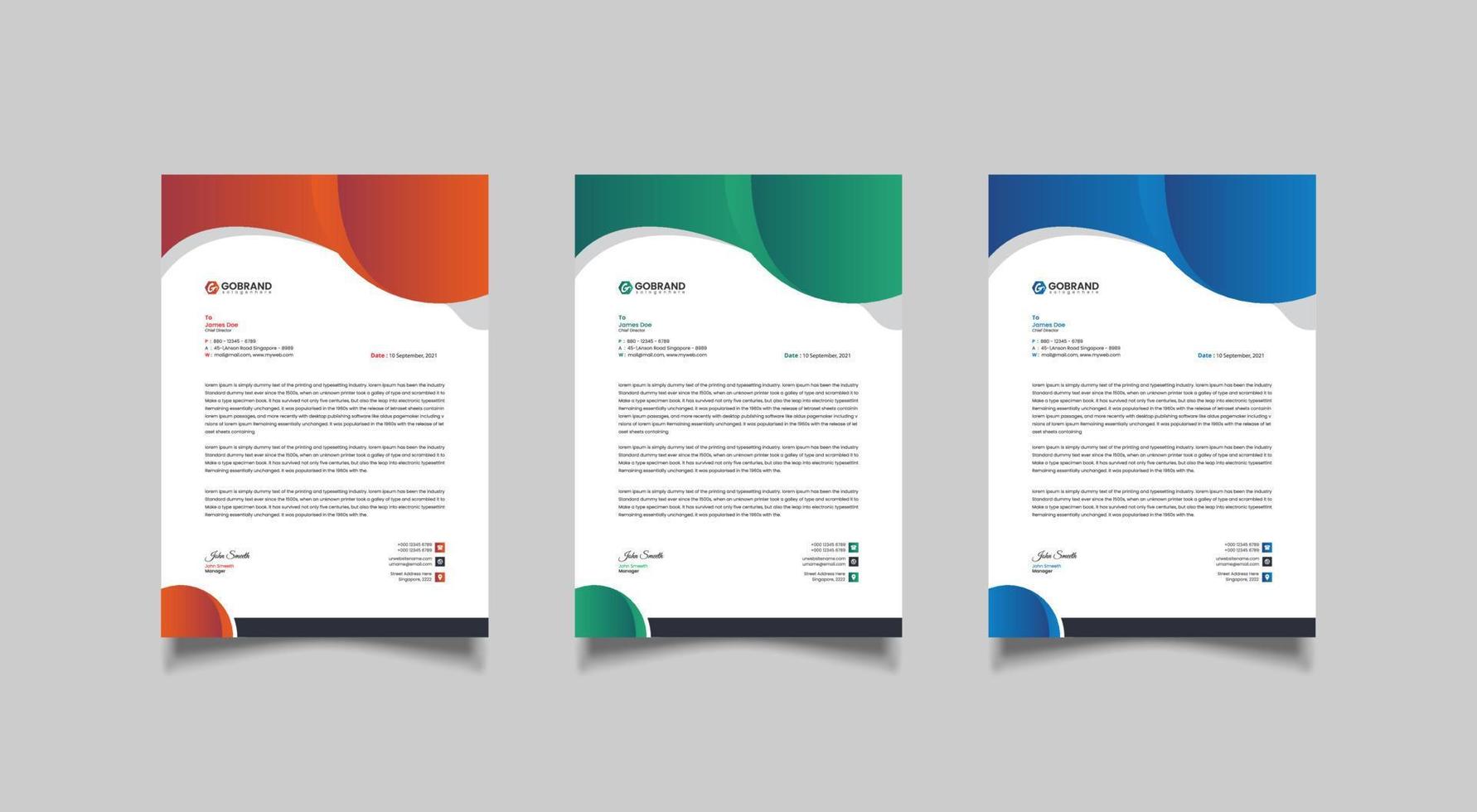 letterhead design template for your project. vector