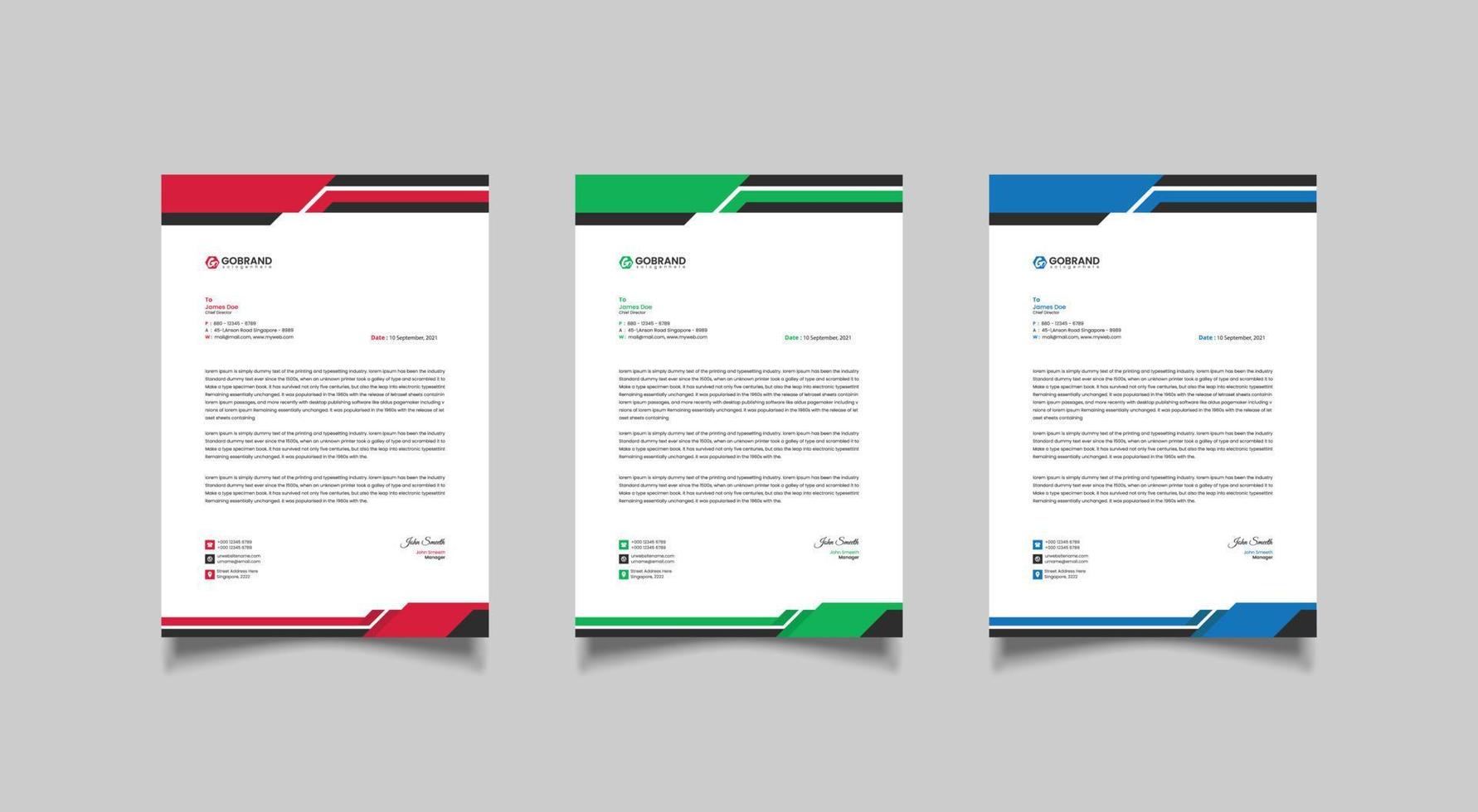 letterhead design template for your project. vector