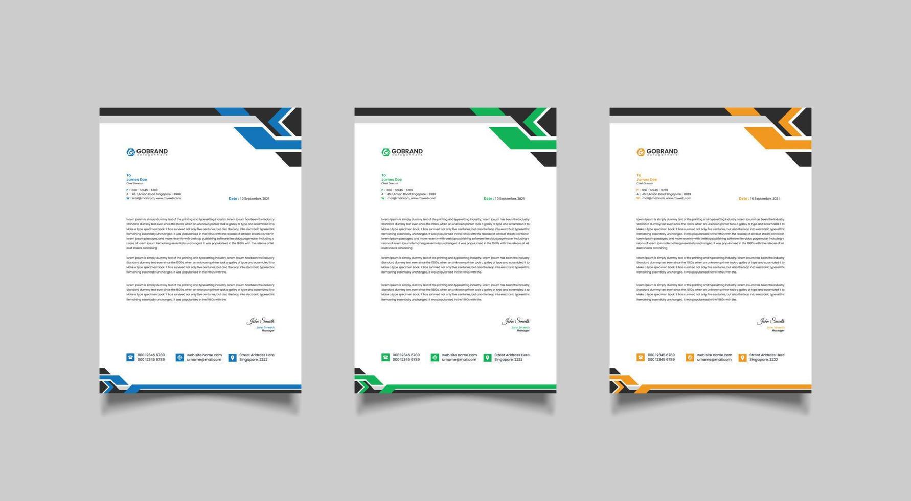 letterhead design template for your project. vector