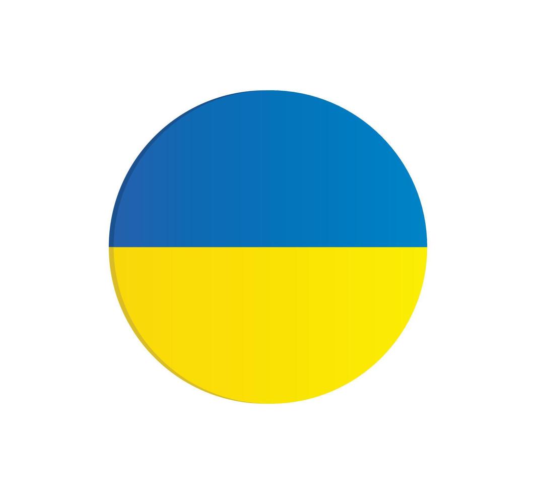 Ukraine Modern Circle Gradient Icon Unity Peace Flag Care Support Humanity Patriotism Solidarity Democracy Freedom Independence Illustration vector