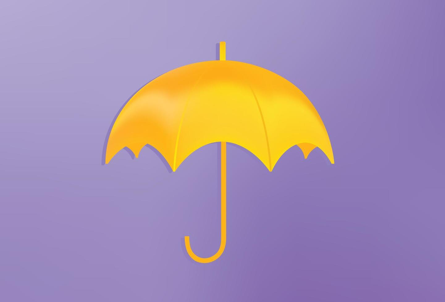 Umbrella Illustration Rain Protection Season Isolated Flat Graphic Icon vector