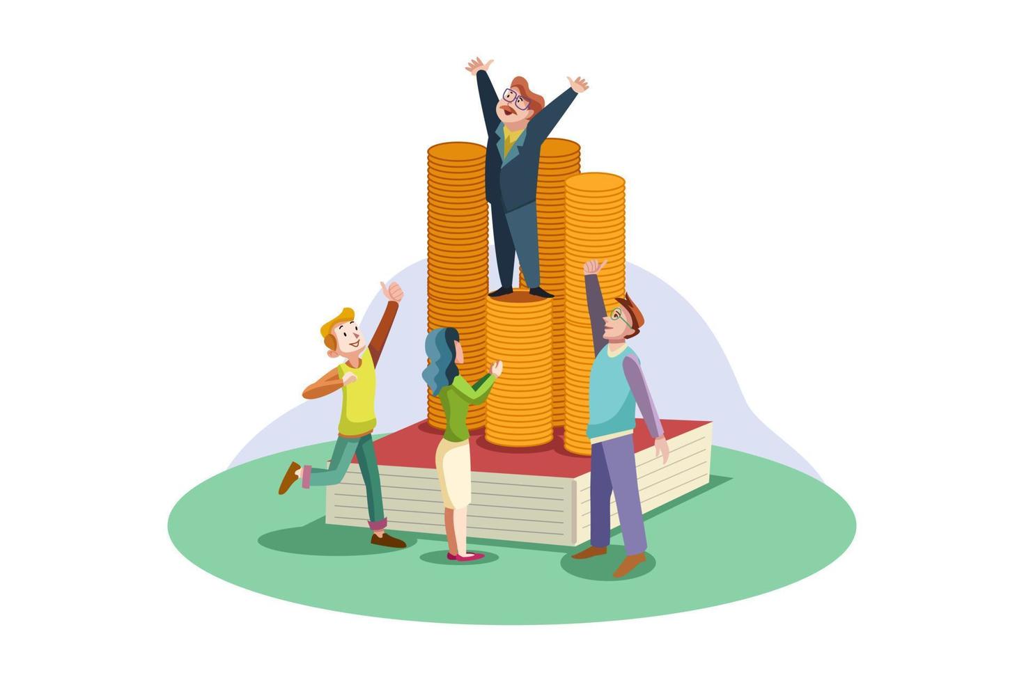 Business Success flat Illustration concept vector