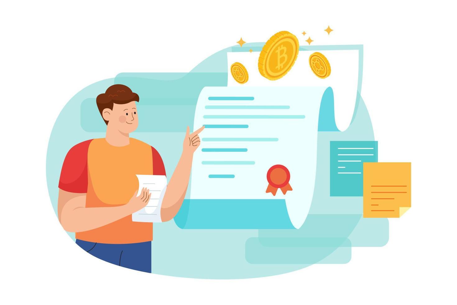 Cryptocurrency Terms and Condition vector