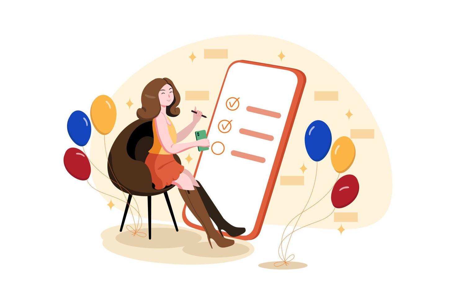 Online Survey For Customer Feedback vector