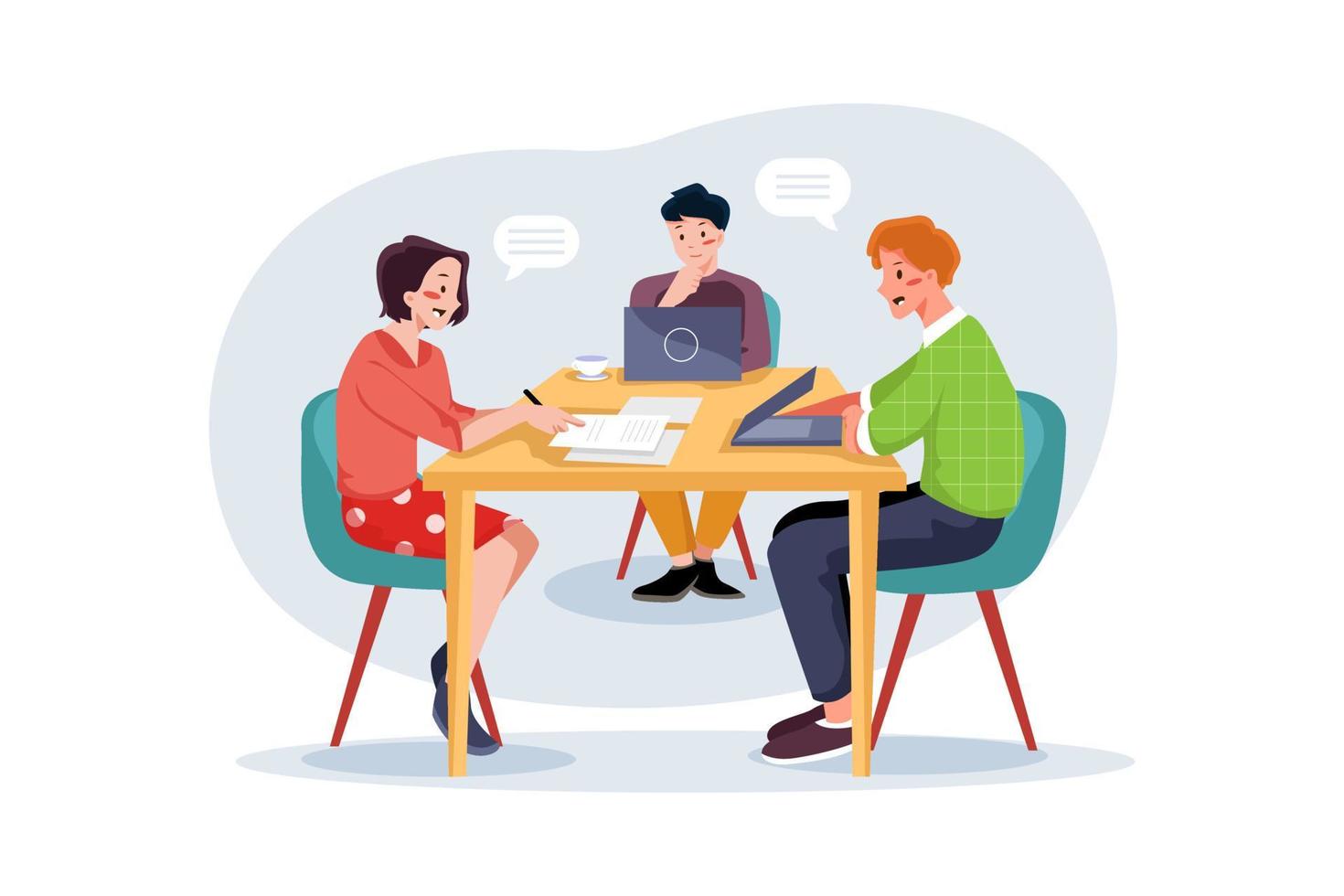 Business Persons Thinking Strategy vector