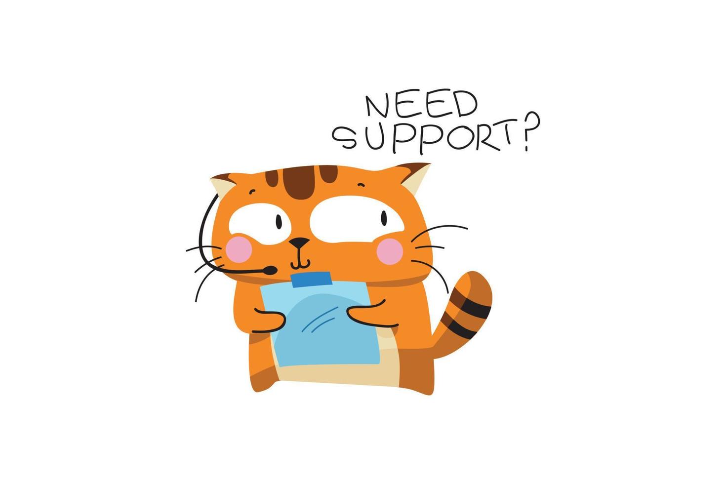 Need Support Illustration concept vector