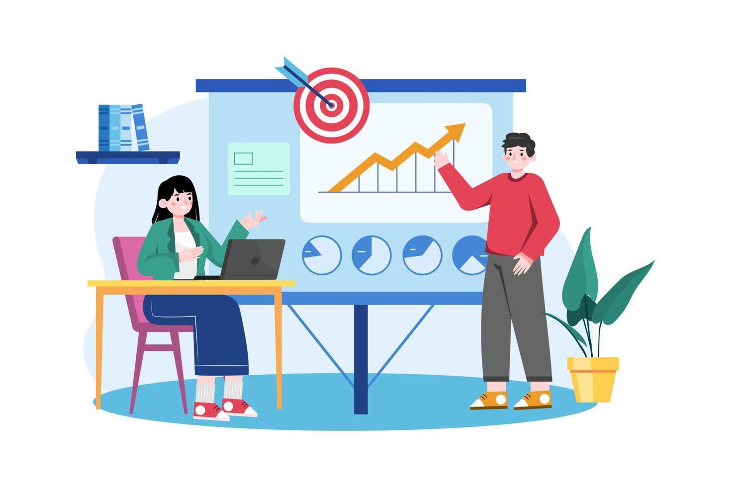 Employee Presenting Illustration concept vector