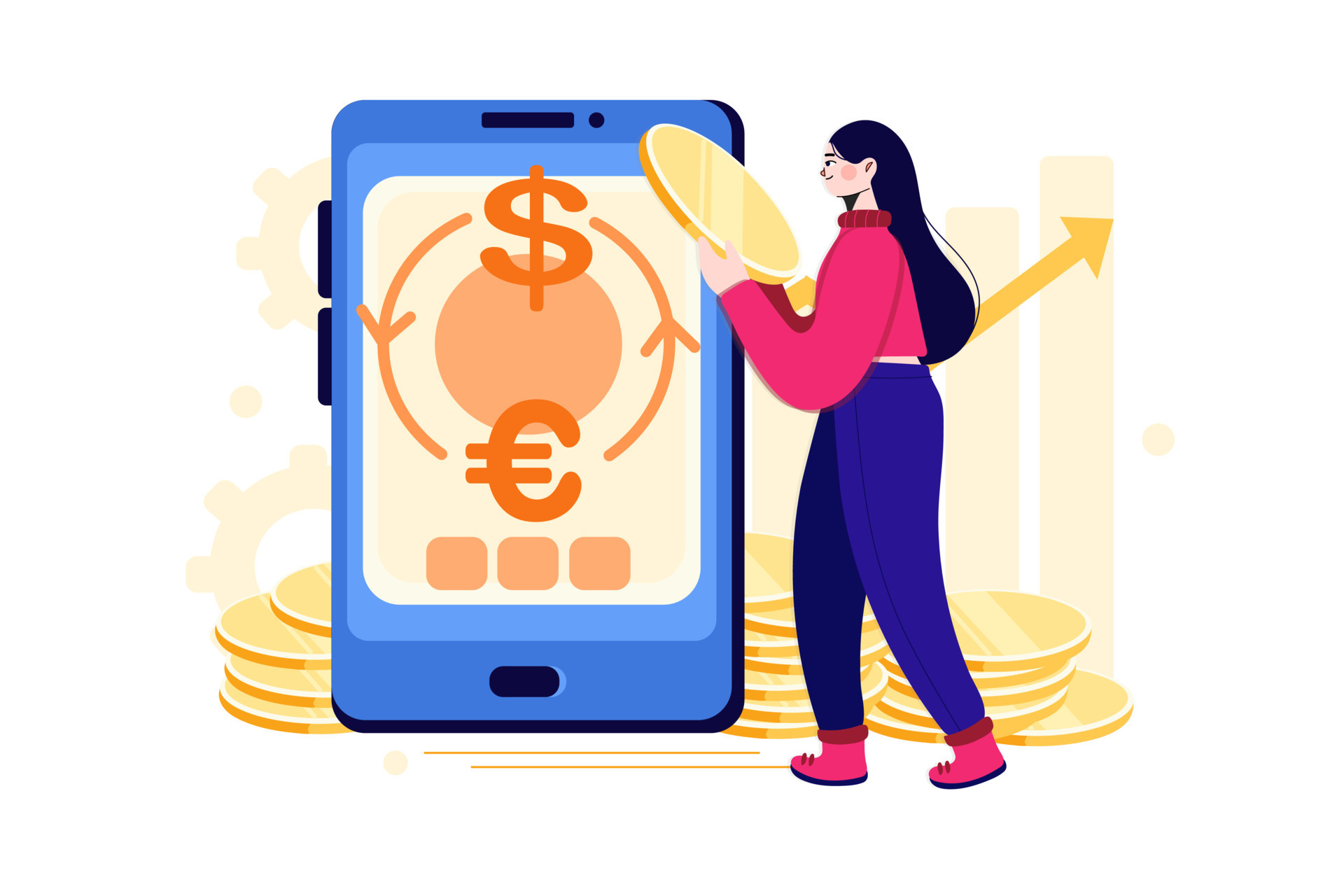 Foreign Currency Exchange 8516651 Vector Art at Vecteezy