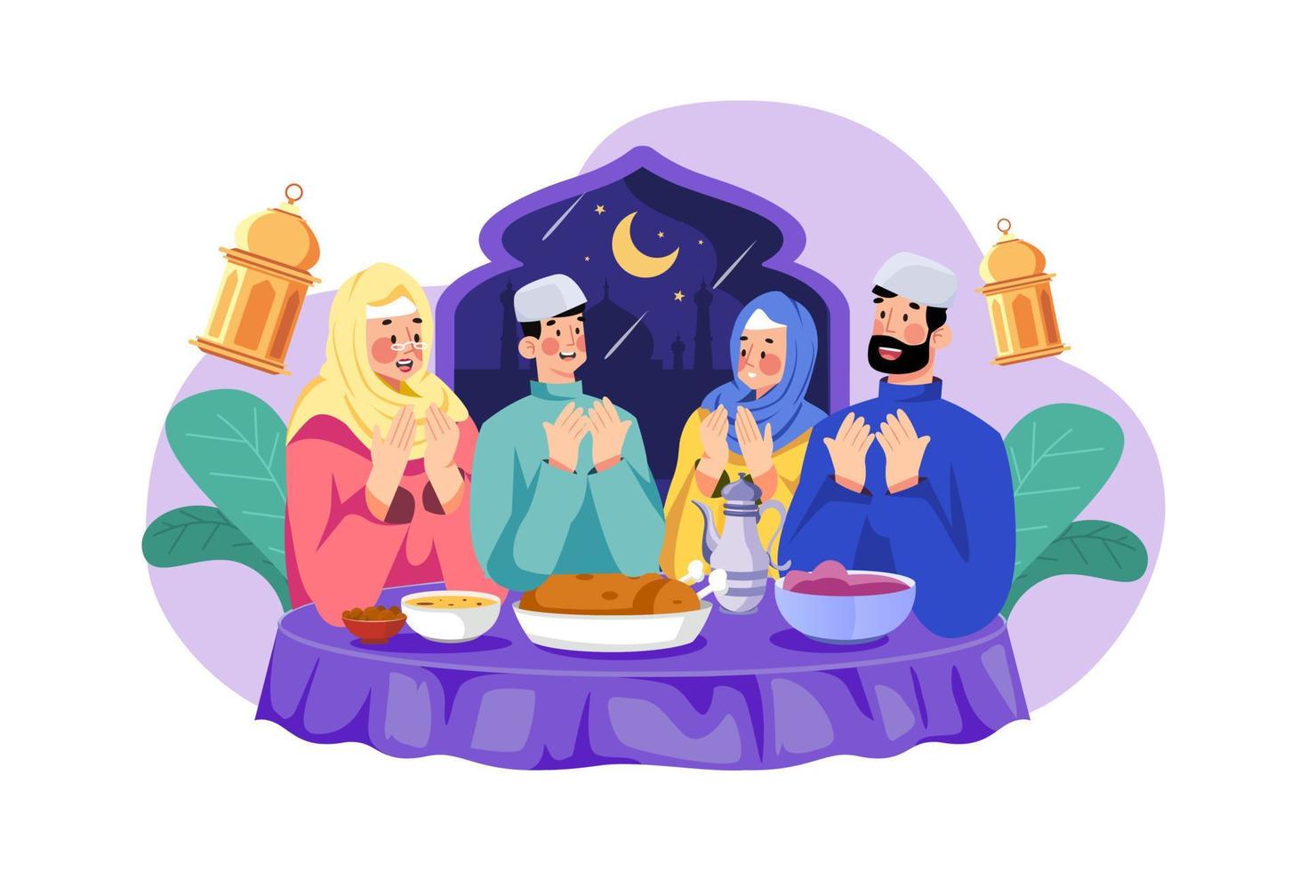 concepto de ilustración de eid al-adha vector