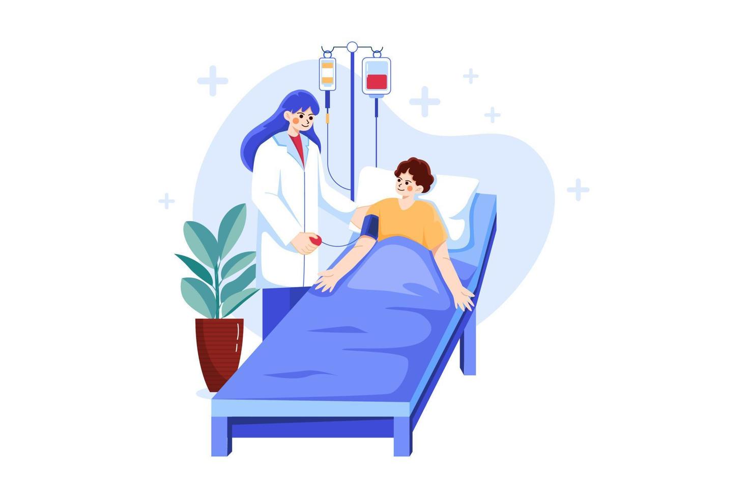 Body checkup Illustration concept vector