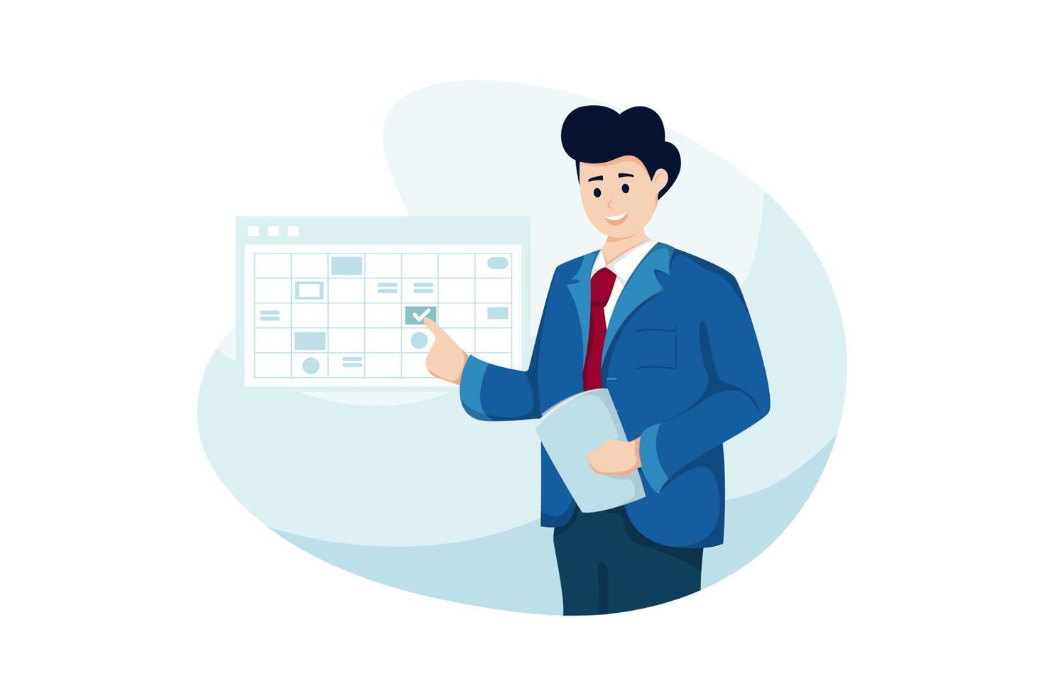 Business Planning flat Illustration concept vector