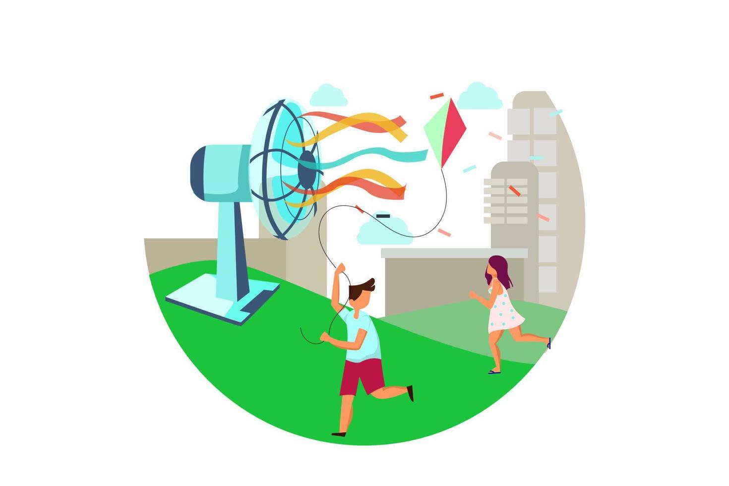 Summer Time Illustration concept. Flat illustration isolated on white background Illustration concept. Flat illustration isolated on white background vector