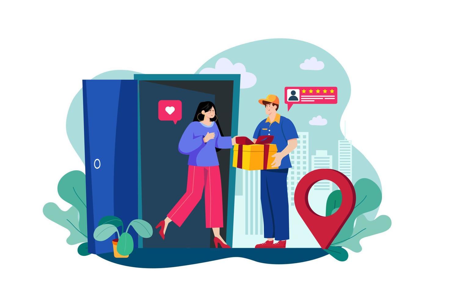 Delivery to your door vector
