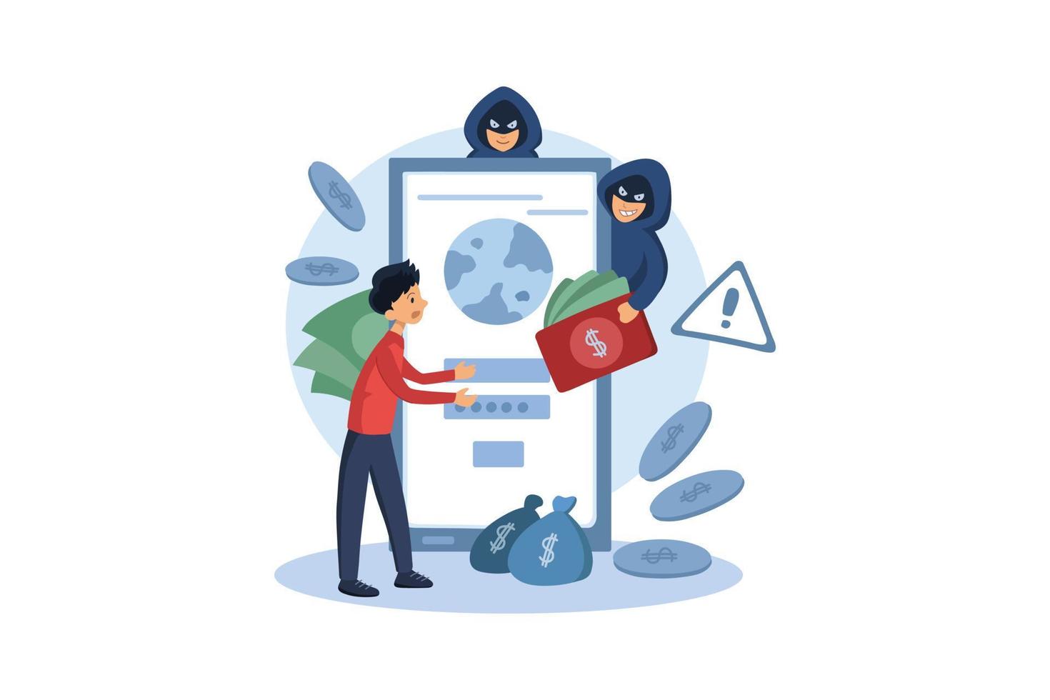 Internet Cyber Scammer vector