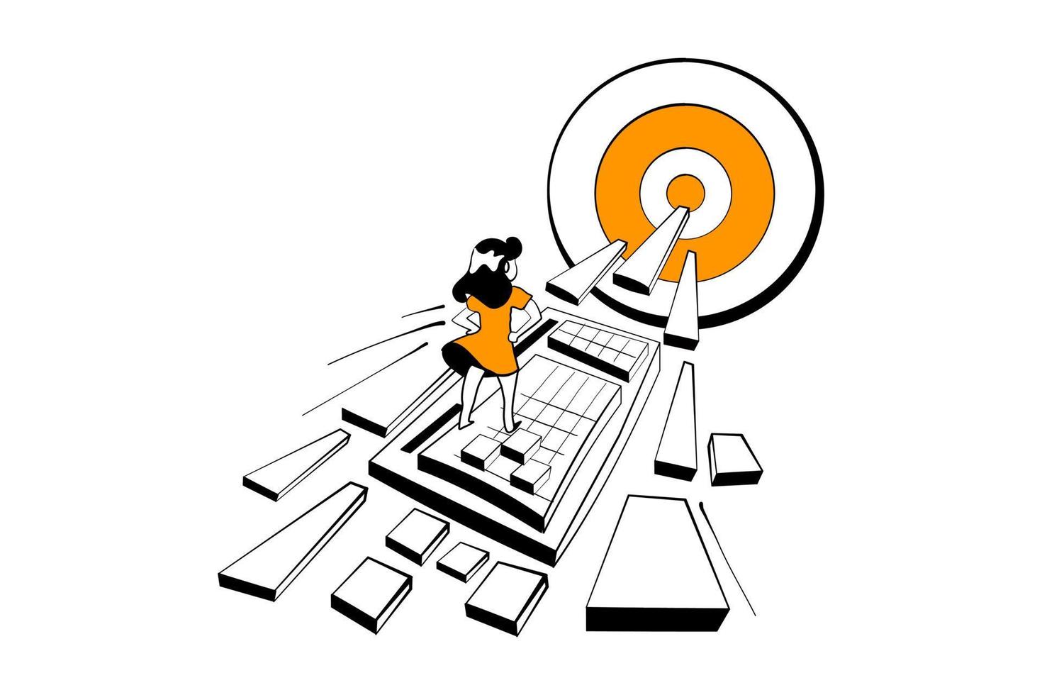 Keyword Targeting flat Illustration concept vector
