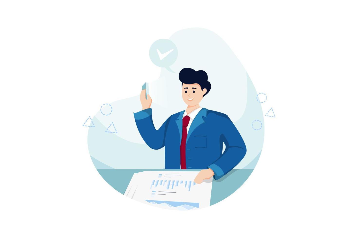 Customer Review flat Illustration concept vector