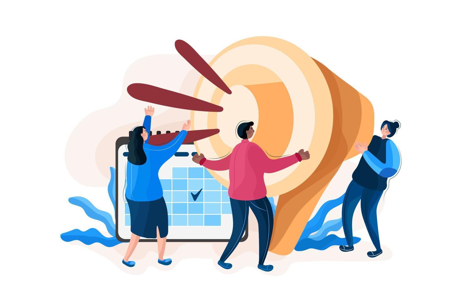 Teamwork flat Illustration concept vector