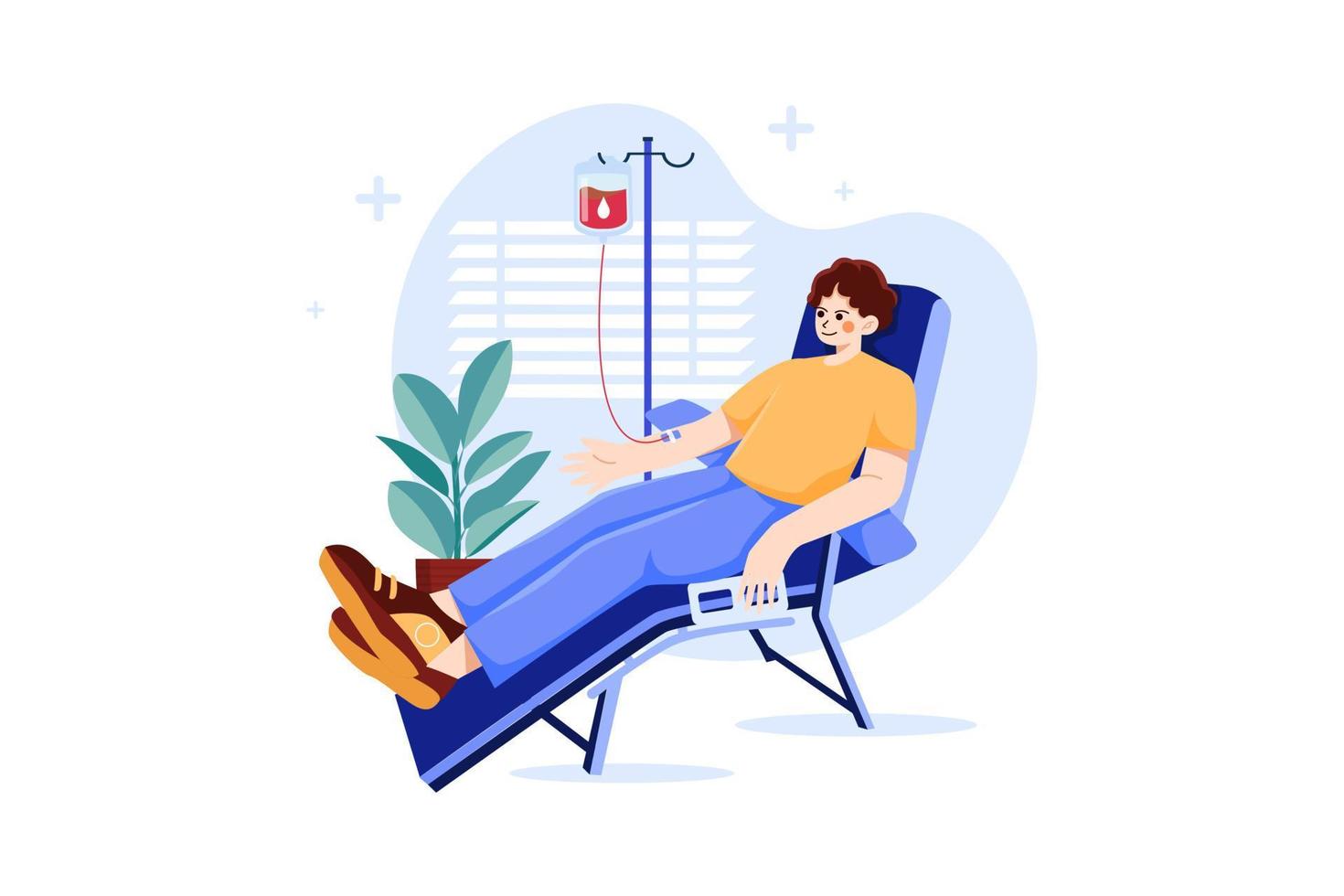 Donating blood Illustration concept vector