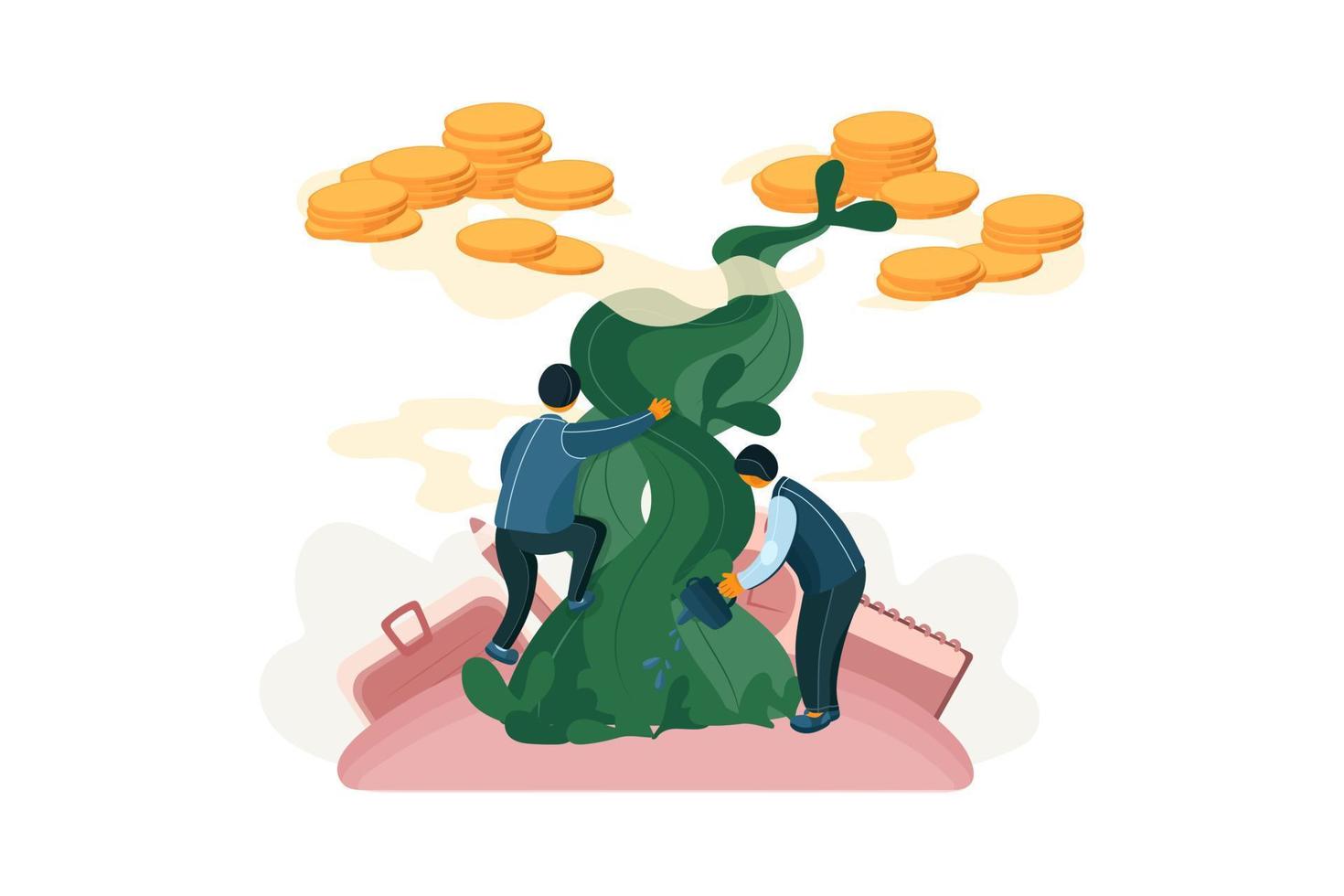 Investment flat Illustration concept vector