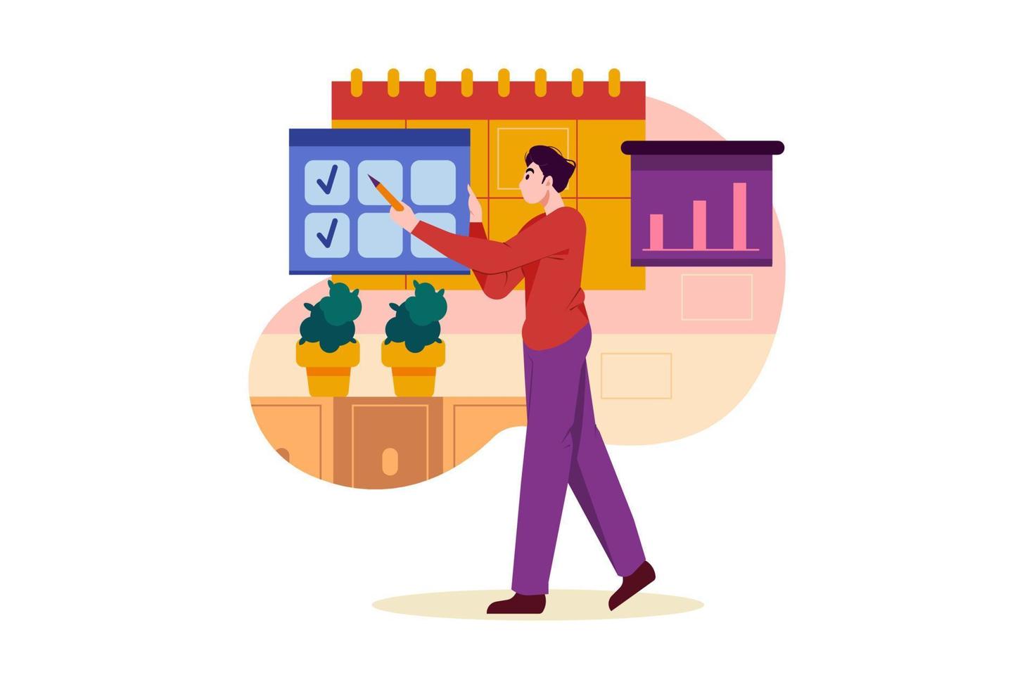Business Employee flat Illustration concept vector