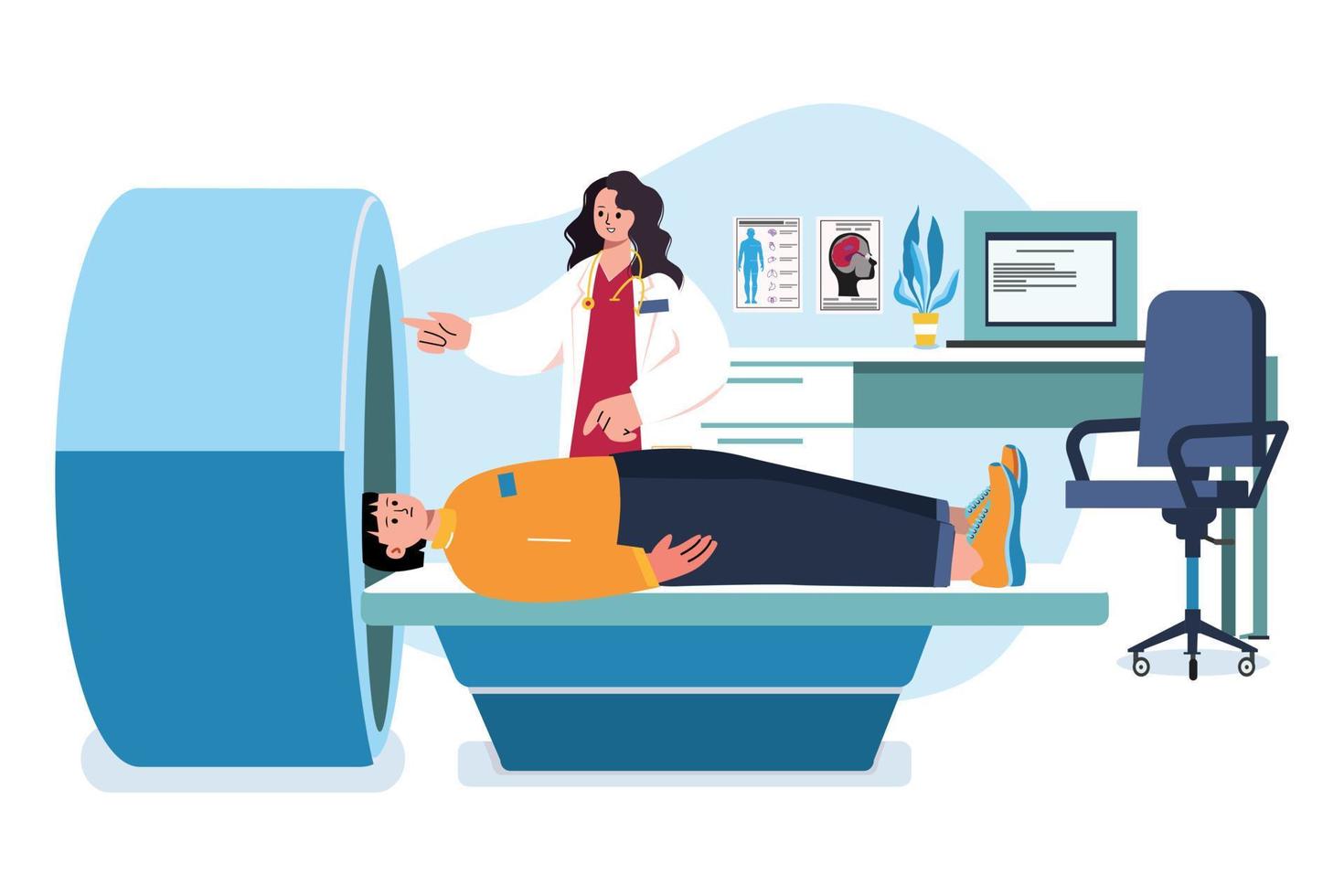 Body checkup Illustration concept vector