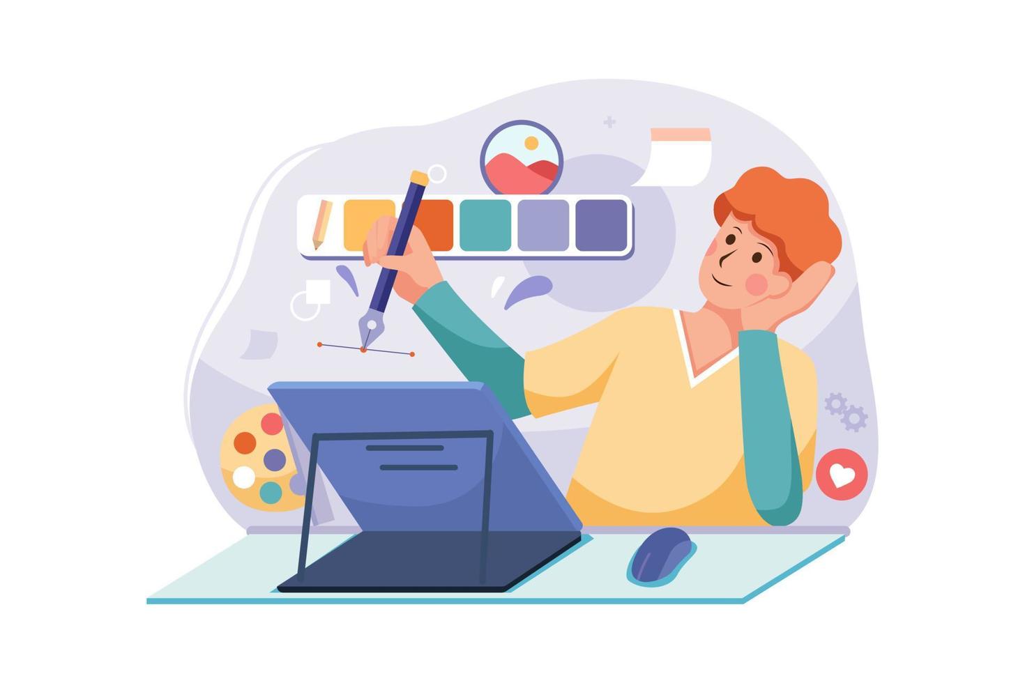 Designers flat Illustration concept vector