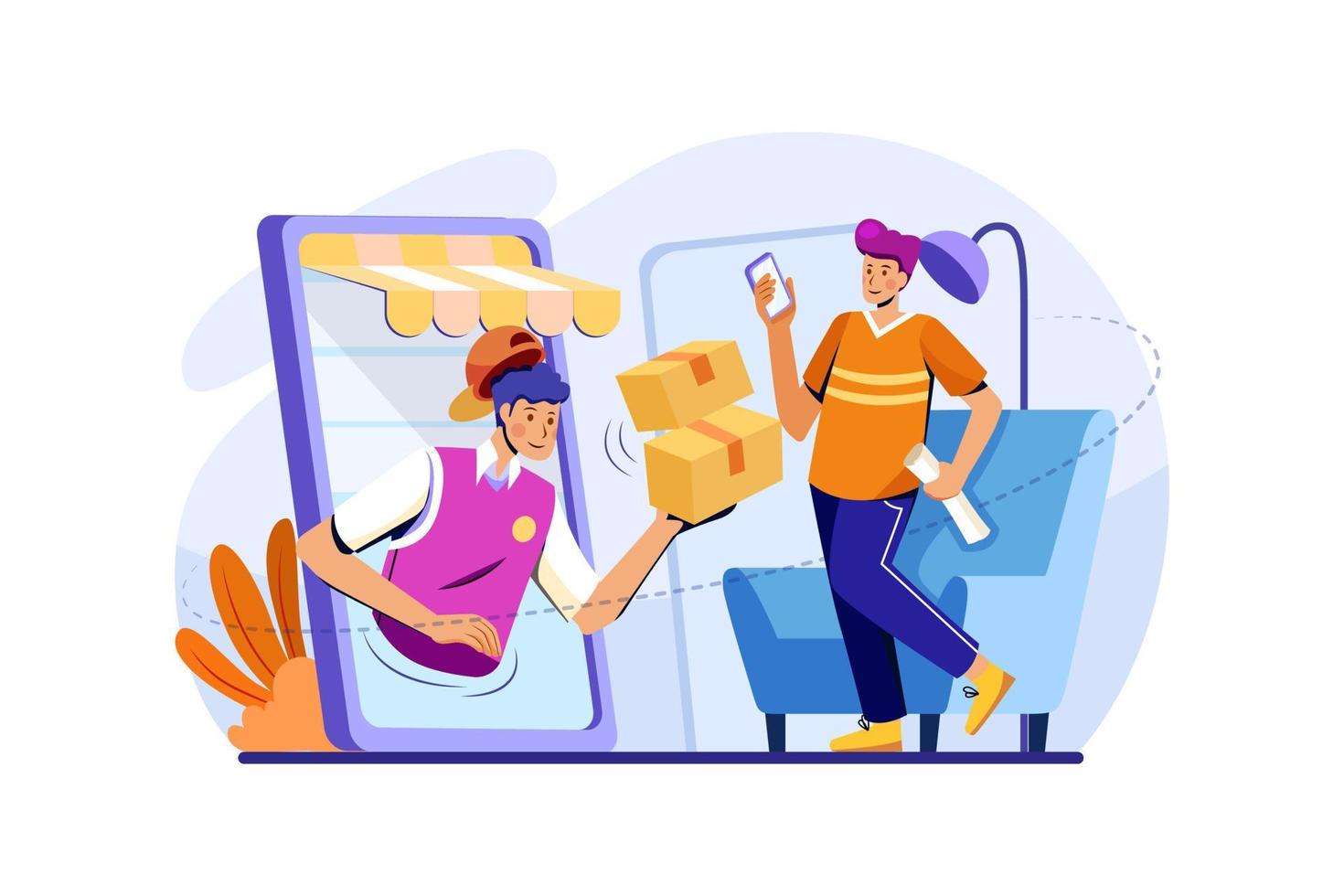 Package Delivery Service Illustration Concept vector