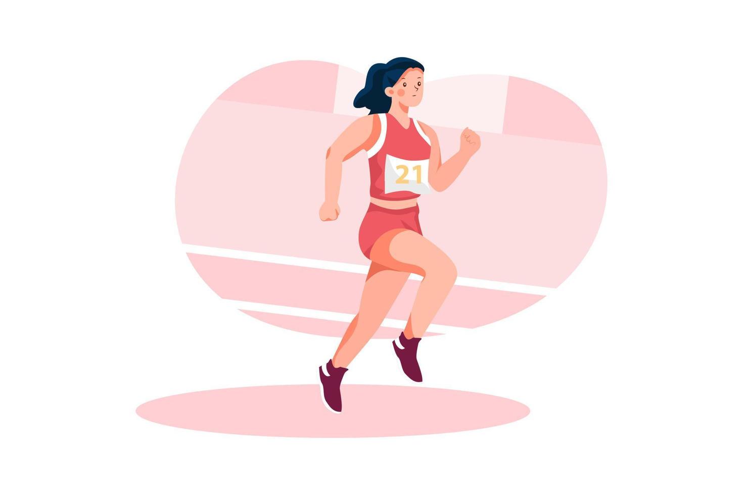 concepto de ilustraciones planas de atletismo vector