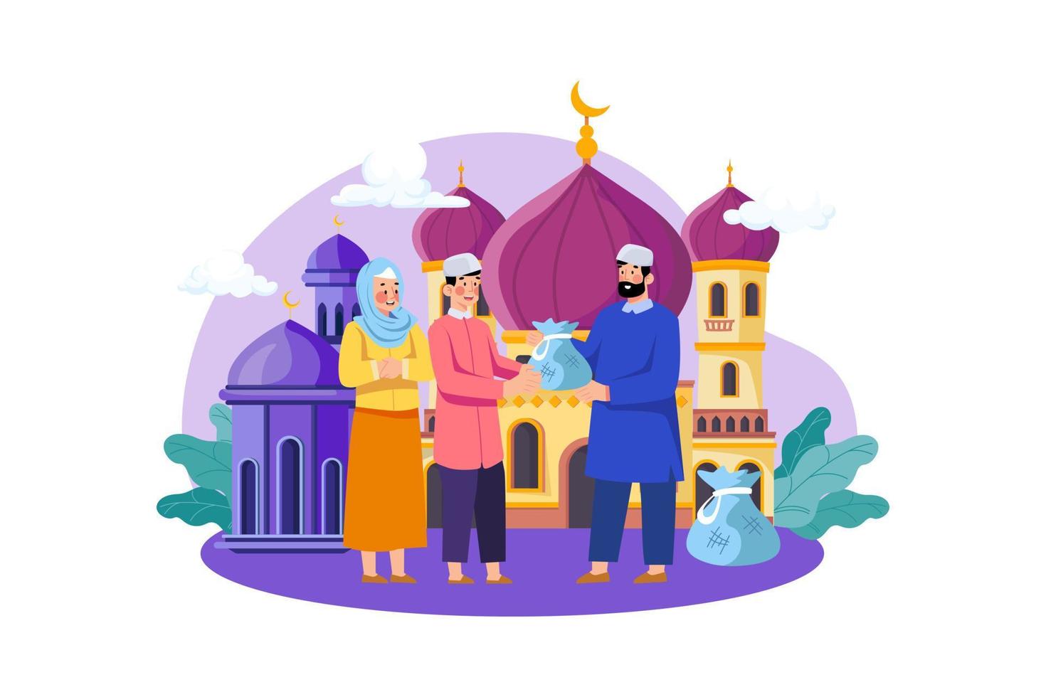 concepto de ilustración de eid al-adha vector