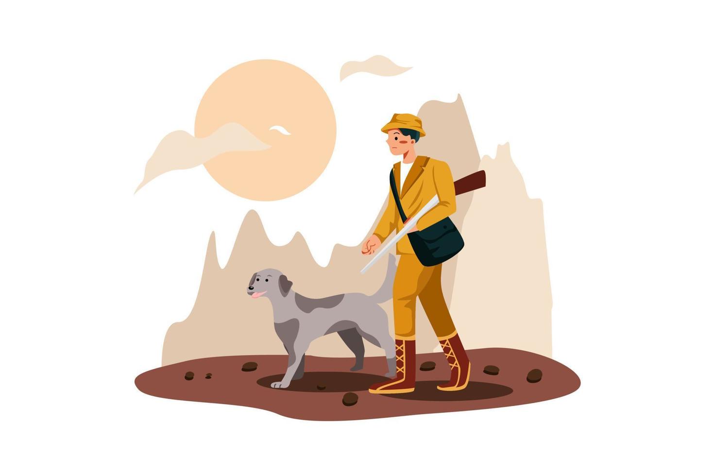 Hunting animals Illustration vector