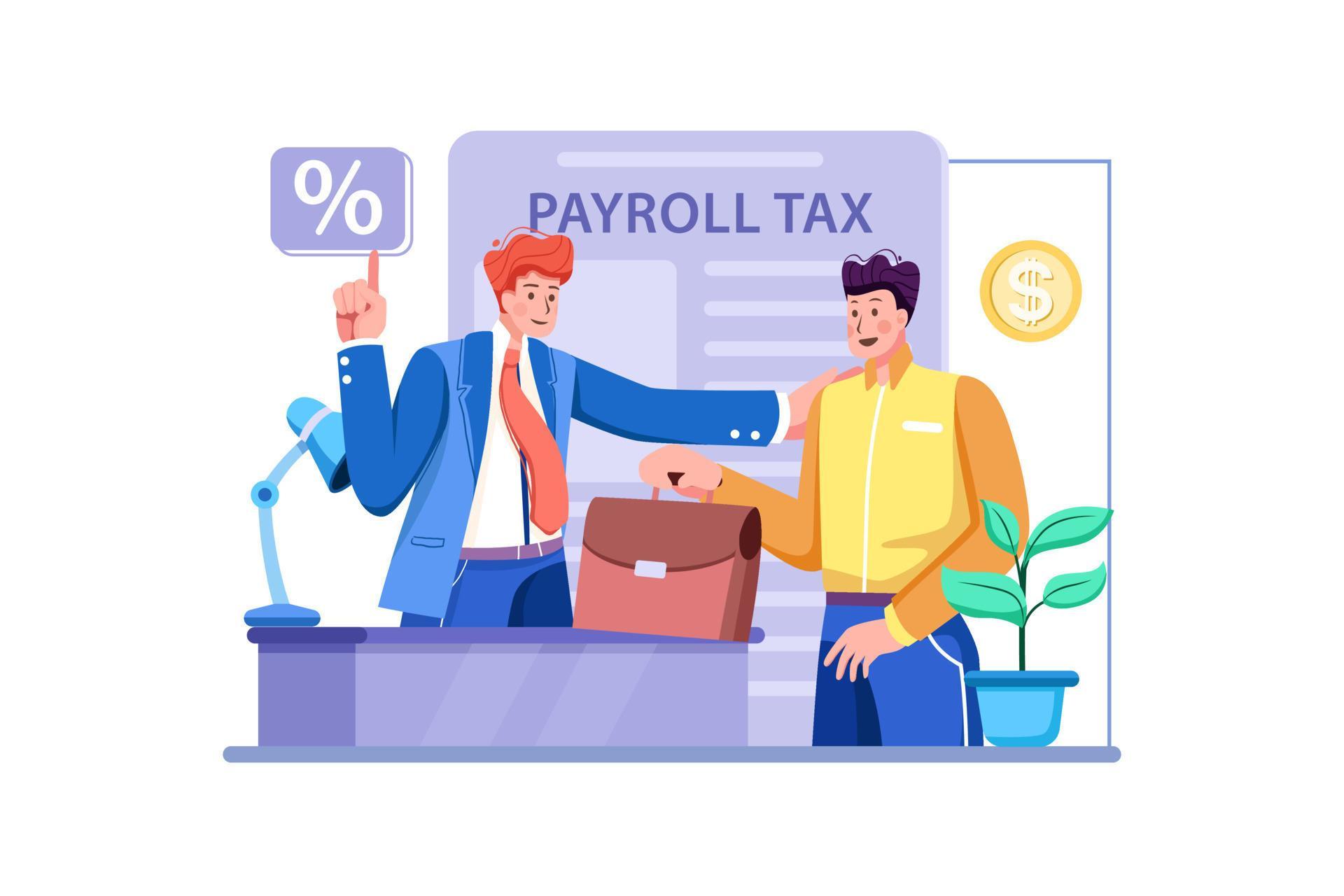 Payroll Tax flat Illustration concept 8517922 Vector Art at Vecteezy