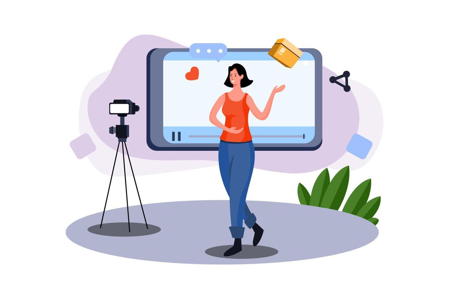 Employees working on social media marketing vector