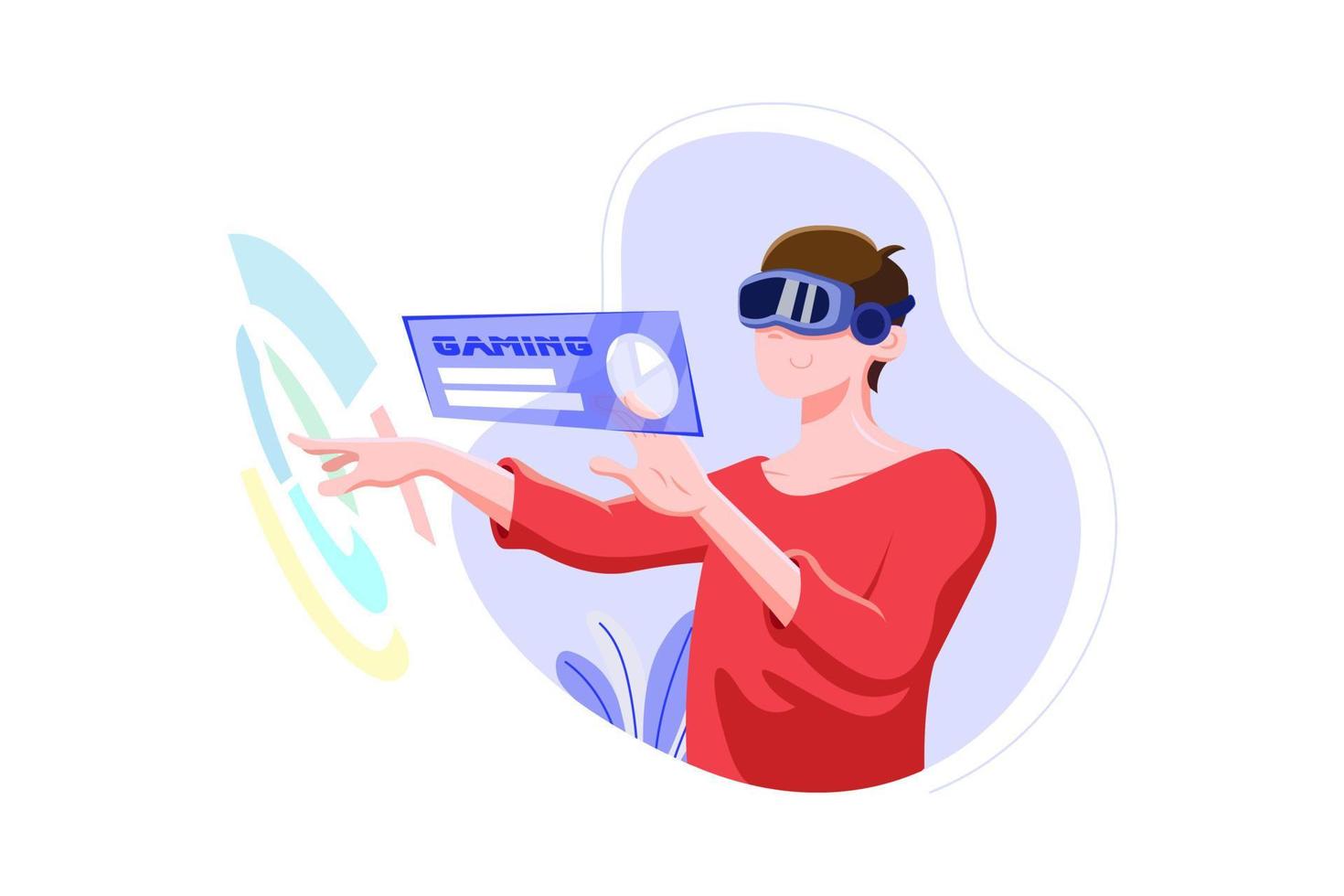 VR Gaming Technology vector