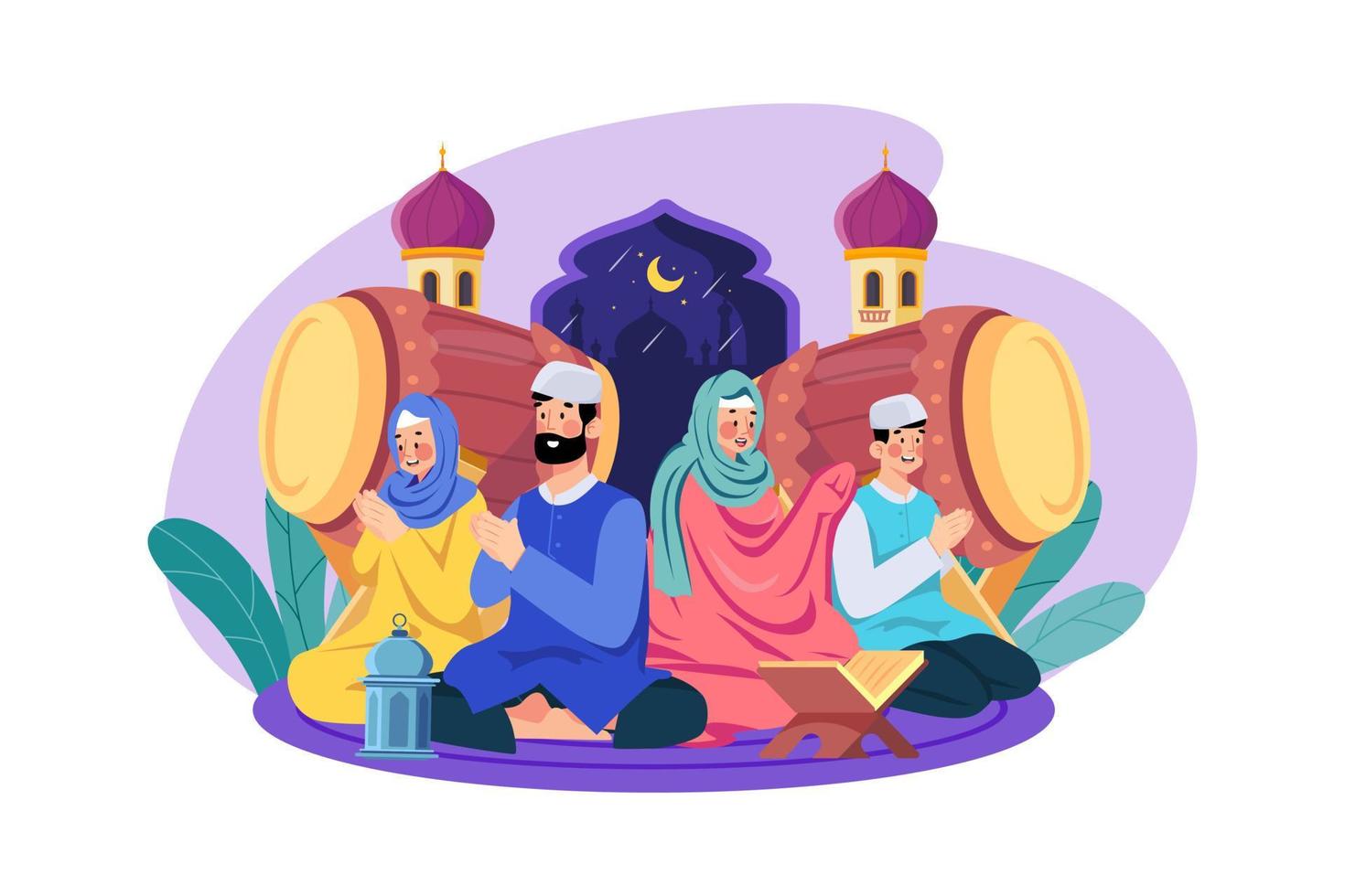 concepto de ilustración de eid al-adha vector