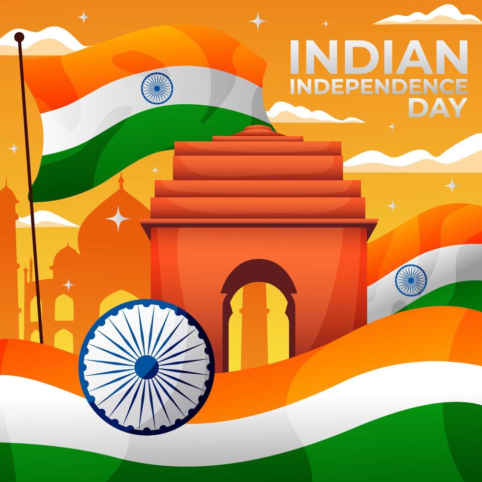 India Independence Day Concept vector