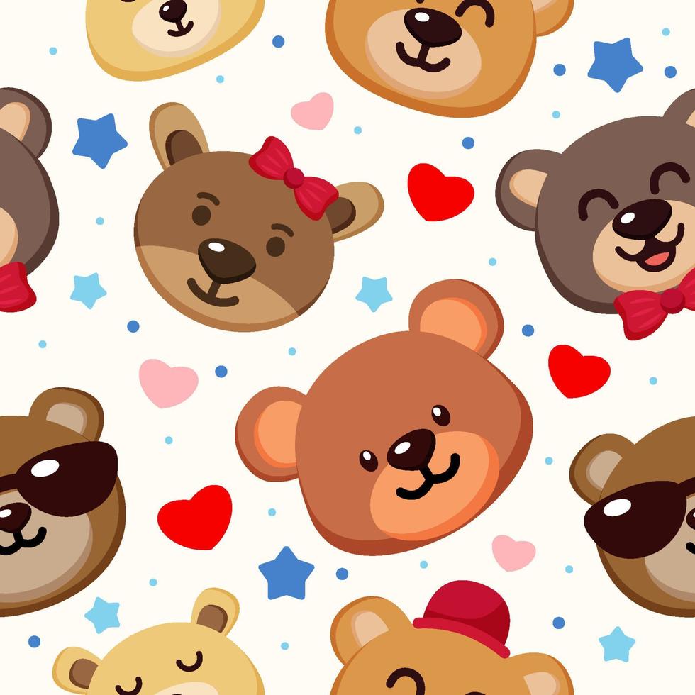 Teddy Bear Seamless Background vector