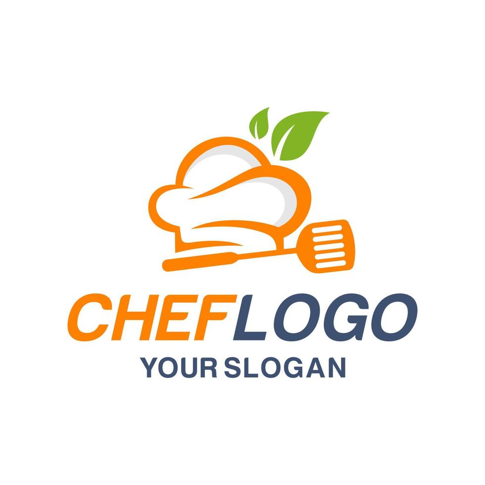Vector graphic of chef logo design template