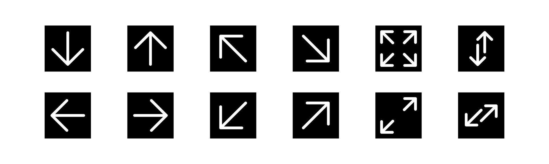 gráfico vectorial de la plantilla de diseño de paquete de iconos de flecha vector