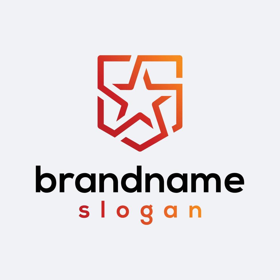 Vector graphic of shield logo design template