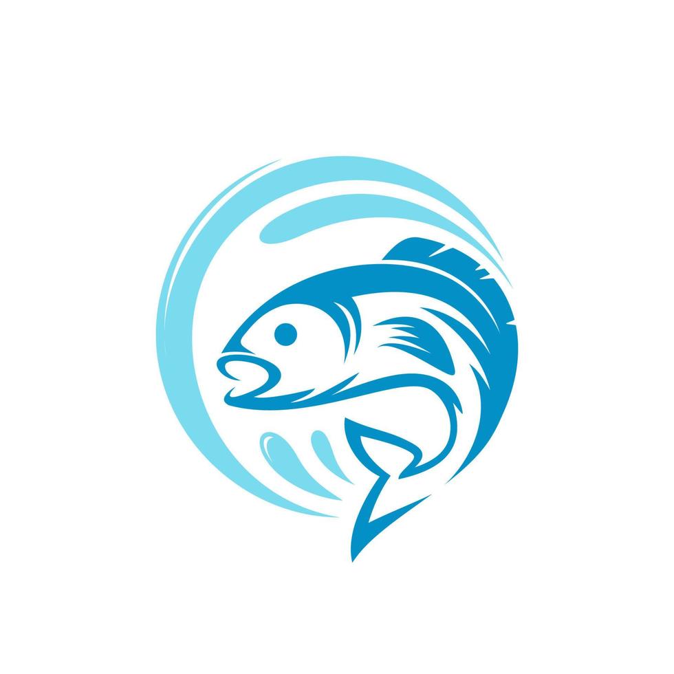 Vector graphic of fish logo design template