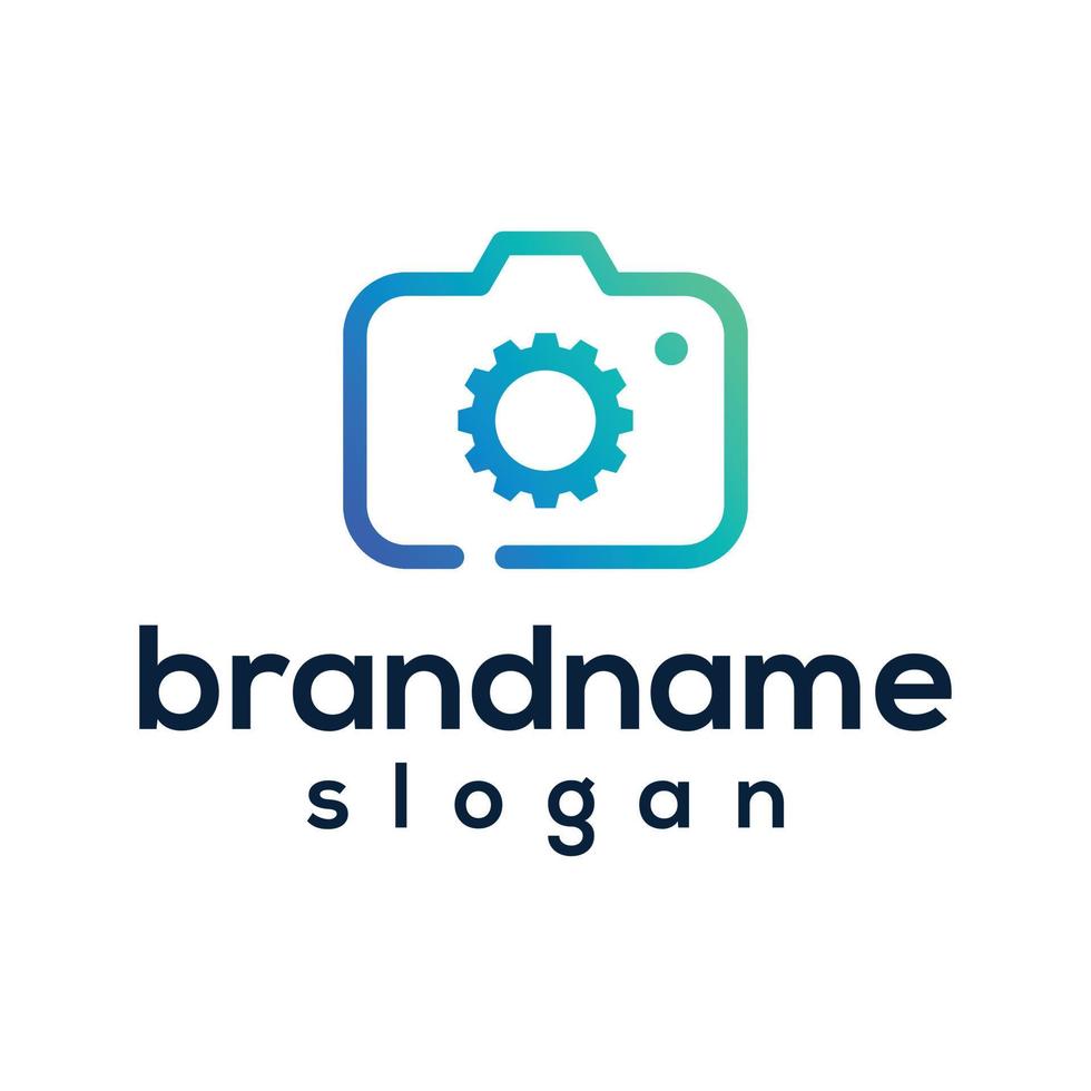 Vector graphic of service camera logo design template