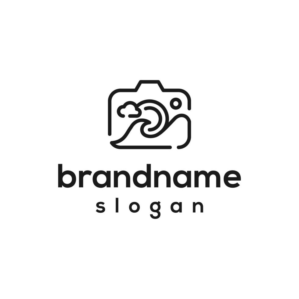 Vector graphic of camera logo design template