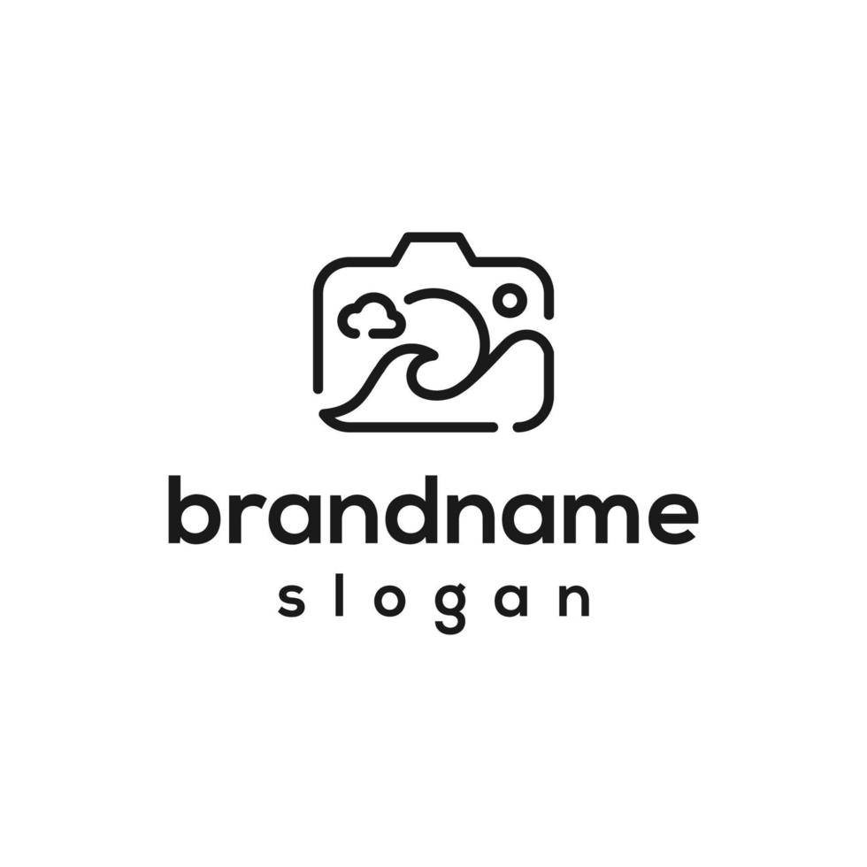 Vector graphic of camera logo design template