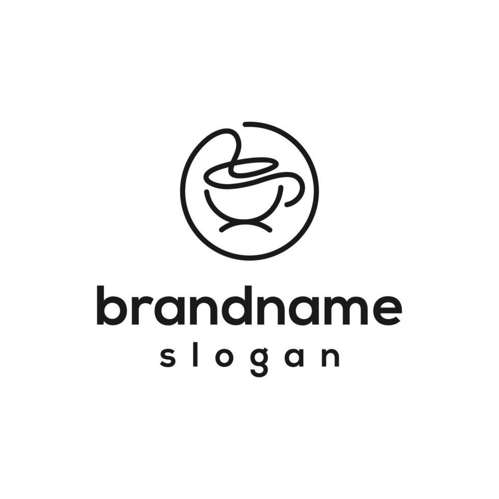 Vector graphic of coffee logo design template