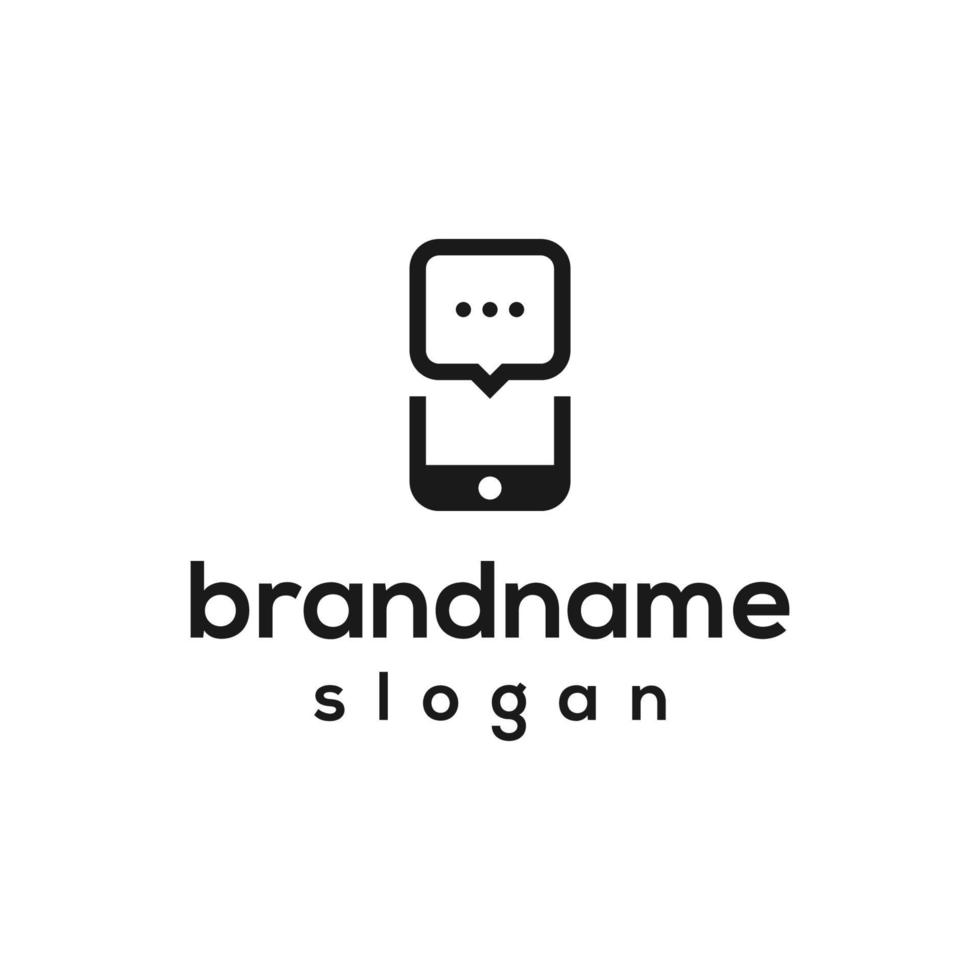 Vector graphic of chat mobile logo design template